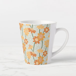 Hübscher Retro-Mutation der Blume der 1970er Jahre Milchtasse