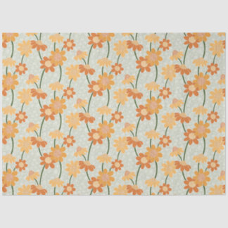 Hübscher Retro-Mutation der Blume der 1970er Jahre Seidenpapier