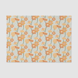 Hübscher Retro-Mutation der Blume der 1970er Jahre Seidenpapier