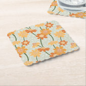 Hübscher Retro-Mutation der Blume der 1970er Jahre Untersetzer (angewinkelt)