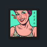 Hübscher Retro-Pop Art XOXO Leinwanddruck<br><div class="desc">Retro Pop Art Frauen mit Herzen. Liebe Sie. xoxo</div>
