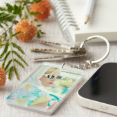 Hübscher Retro Summer Day Drive Schlüsselanhänger (Vorderseite rechts)