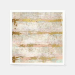 Hübscher Retro Vintager Watercolor Stripes Muster Serviette