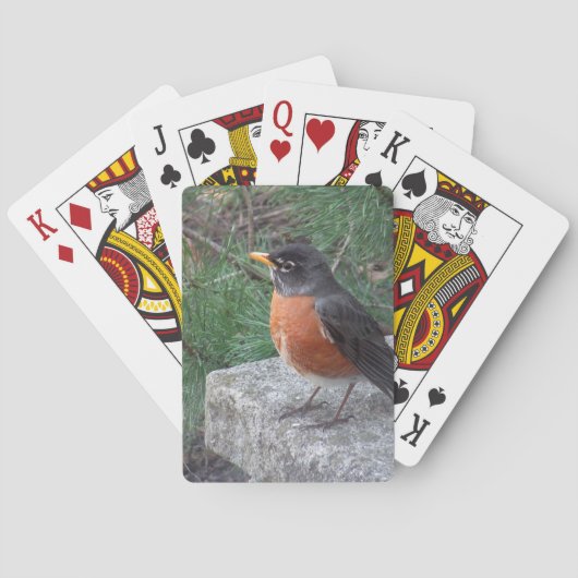 Hübscher Robin in Garden Spielkarten (Rückseite)