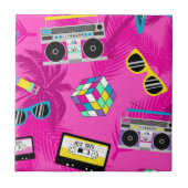 Hübscher rosa 80er fliese (Vorderseite)