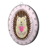 Hübscher rosa Baby-Igel Dartscheibe (Vorderseite rechts)