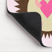 Hübscher rosa Baby-Igel Mousepad (Ecke)