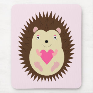 Hübscher rosa Baby-Igel Mousepad