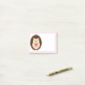 Hübscher rosa Baby-Igel Post-it Klebezettel (Auf Schreibtisch)
