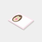 Hübscher rosa Baby-Igel Post-it Klebezettel (angewinkelt)