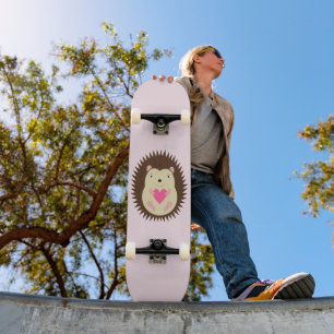 Hübscher rosa Baby-Igel Skateboard