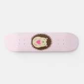 Hübscher rosa Baby-Igel Skateboard (Horizontal)