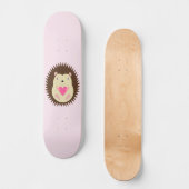 Hübscher rosa Baby-Igel Skateboard (Vorderseite)