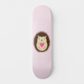 Hübscher rosa Baby-Igel Skateboard (Vorderseite)