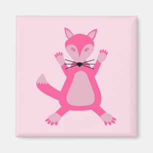 Hübscher rosa Baby-Mädchen-Fuchs Magnet