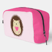 Hübscher rosa Baby-Mädchen-Igel Waschbeutel (Rechte Ecke)
