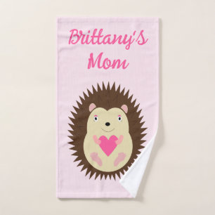Hübscher rosa Baby-Stachelschwein Mädchen Custom Handtuch