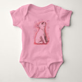 Hübscher rosa Babybodysuit der französischen Baby Strampler (Vorderseite)