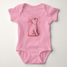 Hübscher rosa Babybodysuit der französischen