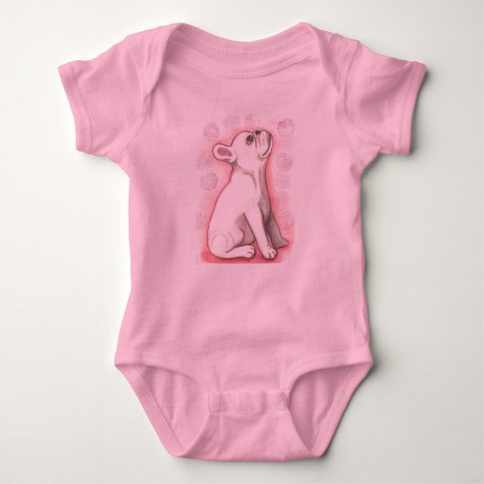 Hübscher rosa Babybodysuit der französischen Baby Strampler (Vorderseite)