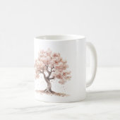 Hübscher Rosa Baum Kaffeetasse (VorderseiteRechts)