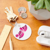 Hübscher Rosa-Bird-Schlüsselanhänger Schlüsselanhänger