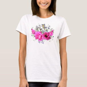 Hübscher rosa Blumen-T - Shirt