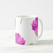 Hübscher rosa Blumenbecher Kaffeetasse (VorderseiteRechts)