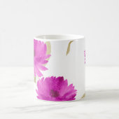 Hübscher rosa Blumenbecher Kaffeetasse (Mittel)