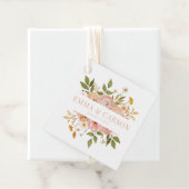 Hübscher Rosa Blumengarten Hochzeit Empfang Geschenkanhänger (Beispiel)