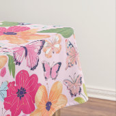 Hübscher Rosa Blumengarten Tischdecke (Beispiel)