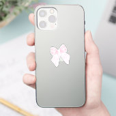 Hübscher rosa Bogen Aufkleber (Telefon)