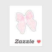 Hübscher rosa Bogen Aufkleber (Blatt)