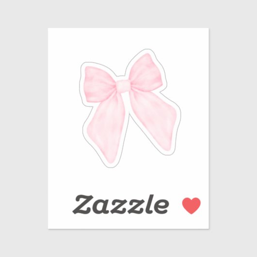 Hübscher rosa Bogen Aufkleber (Blatt)