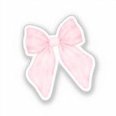 Hübscher rosa Bogen Aufkleber (Vorderseite)