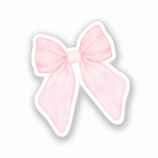 Hübscher rosa Bogen Aufkleber (Vorderseite)