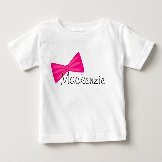 Hübscher rosa Bogen Baby T-shirt (Vorderseite)