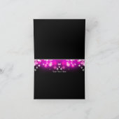 Hübscher rosa Bogen u. Schein danken Ihnen zu Dankeskarte (Innenseite)