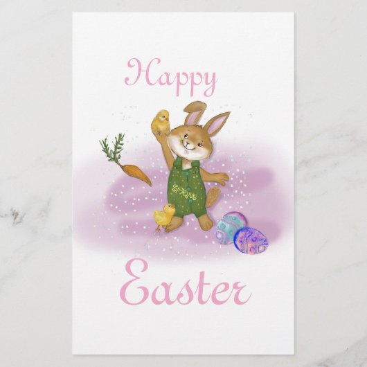 Hübscher rosa Brief aus Osterhasen (Rückseite)