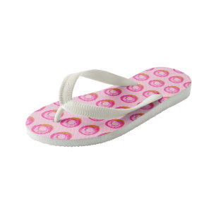 Hübscher Rosa Donut Kinderbadesandalen