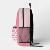 Hübscher rosa Elefant Bedruckter Rucksack (Rechts)