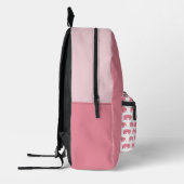 Hübscher rosa Elefant Bedruckter Rucksack (Links)