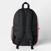 Hübscher rosa Elefant Bedruckter Rucksack (Rückseite)