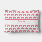 Hübscher Rosa Elefant Elefant  Zubehörtasche (Vorderseite)