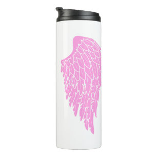 Hübscher rosa Engel Wings personalisiertes Thermosbecher
