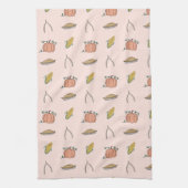 Hübscher rosa Erntedank Geschirrtuch (Vertikal)