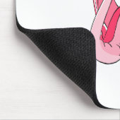 Hübscher rosa Fantasie-Drache Mousepad (Ecke)