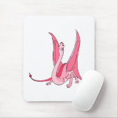 Hübscher rosa Fantasie-Drache Mousepad (Mit Mouse)