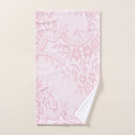 Hübscher rosa Farbstich mit Blumenmuster Badhandtuch Set (Handtuch)