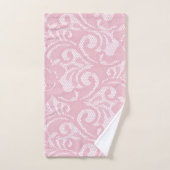 Hübscher rosa Farbstich mit Blumenmuster Badhandtuch Set (Handtuch)